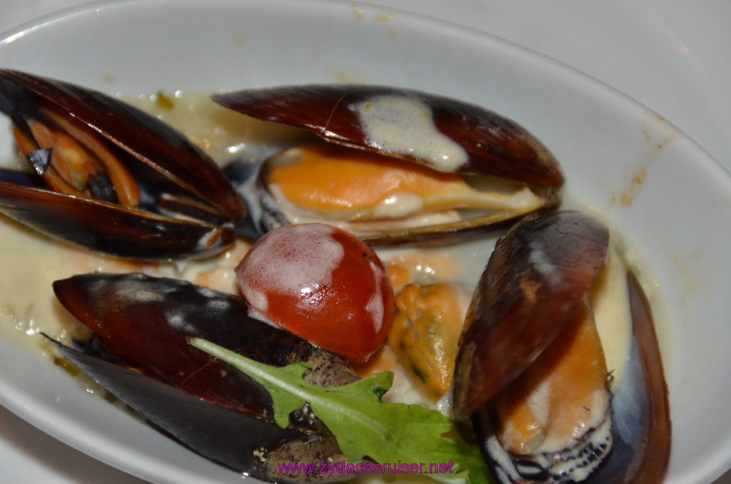 Steamed Maine Mussels in a White Wine and Pernod Broth, too