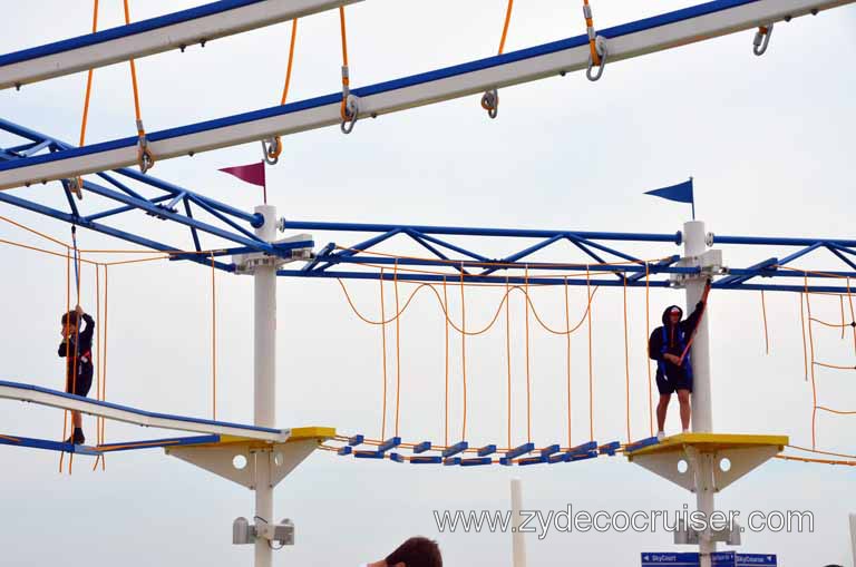 080: Carnival Magic Inaugural Cruise, Sea Day 1, Ropes Course (SkyCourse)