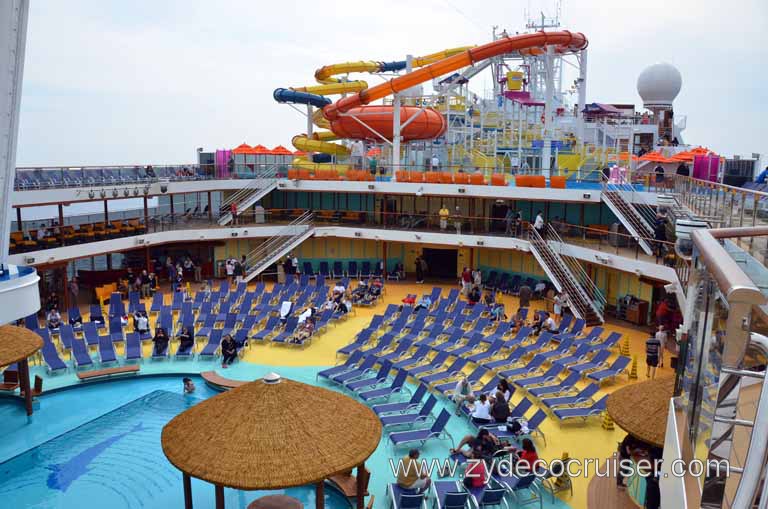 083: Carnival Magic Inaugural Cruise, Sea Day 1, Beach Pool Area