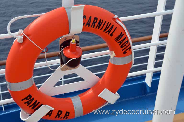 150: Carnival Magic Inaugural Cruise, Sea Day 1, Life Ring
