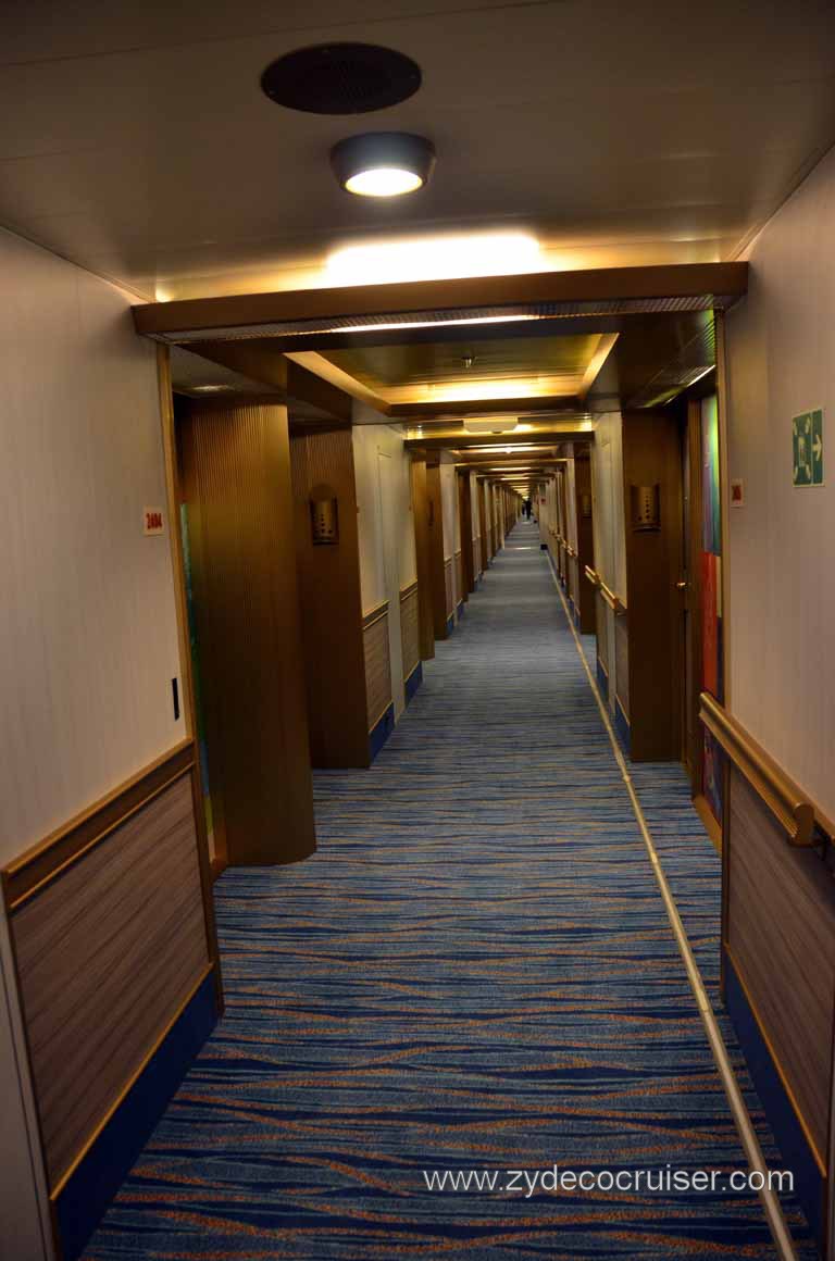 195: Carnival Magic Inaugural Cruise, Sea Day 1, Stateroom Hallway, 
