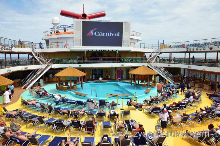 005: Carnival Magic, Inaugural Cruise, Sea Day 2, Lido, Beach Pool, Seaside Theatre