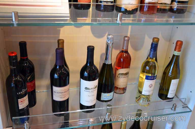 066: Carnival Magic, Inaugural Cruise, Sea Day 2, Wine Package Selections