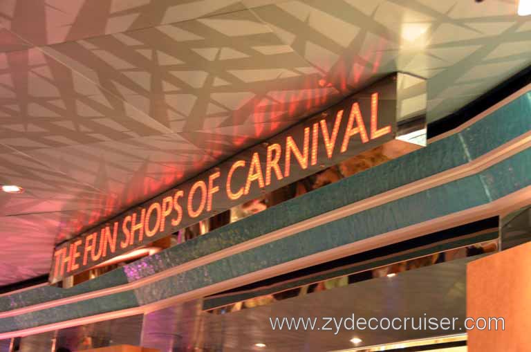 144: Carnival Magic Inaugural Voyage, Monte Carlo, Sea Day 3, The Fun Shops of Carnival
