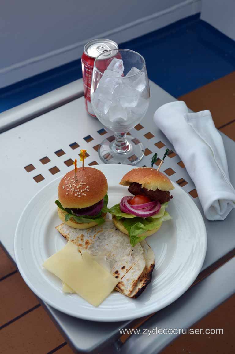 179: Carnival Magic Inaugural Voyage, Monte Carlo, Sea Day 3, Lunch from Oceanside Barbeque