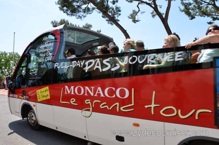 130: Carnival Magic Grand Mediterranean Cruise, Monte Carlo, Monaco, Hop On Hop Off Bus, le grand tour, 
