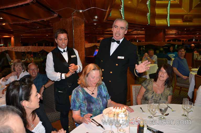 409: Carnival Magic Grand Mediterranean Cruise, Monte Carlo, Monaco, Dinner, Ken, Martina and more singing Happy Birthday