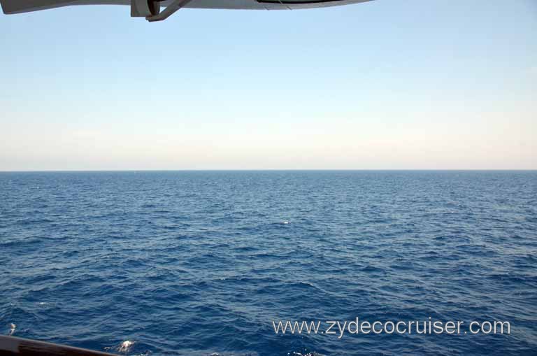 080: Carnival Magic, Mediterranean Cruise, Sea Day 2, View from Cove Balcony