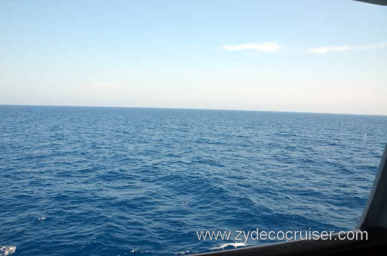 081: Carnival Magic, Mediterranean Cruise, Sea Day 2, View from Cove Balcony