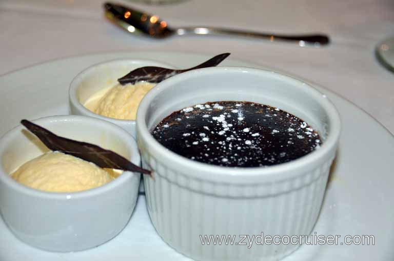 142: Carnival Magic, Mediterranean Cruise, Sea Day 2, Dinner, Elegant Night 2, Warm Chocolate Melting Cake