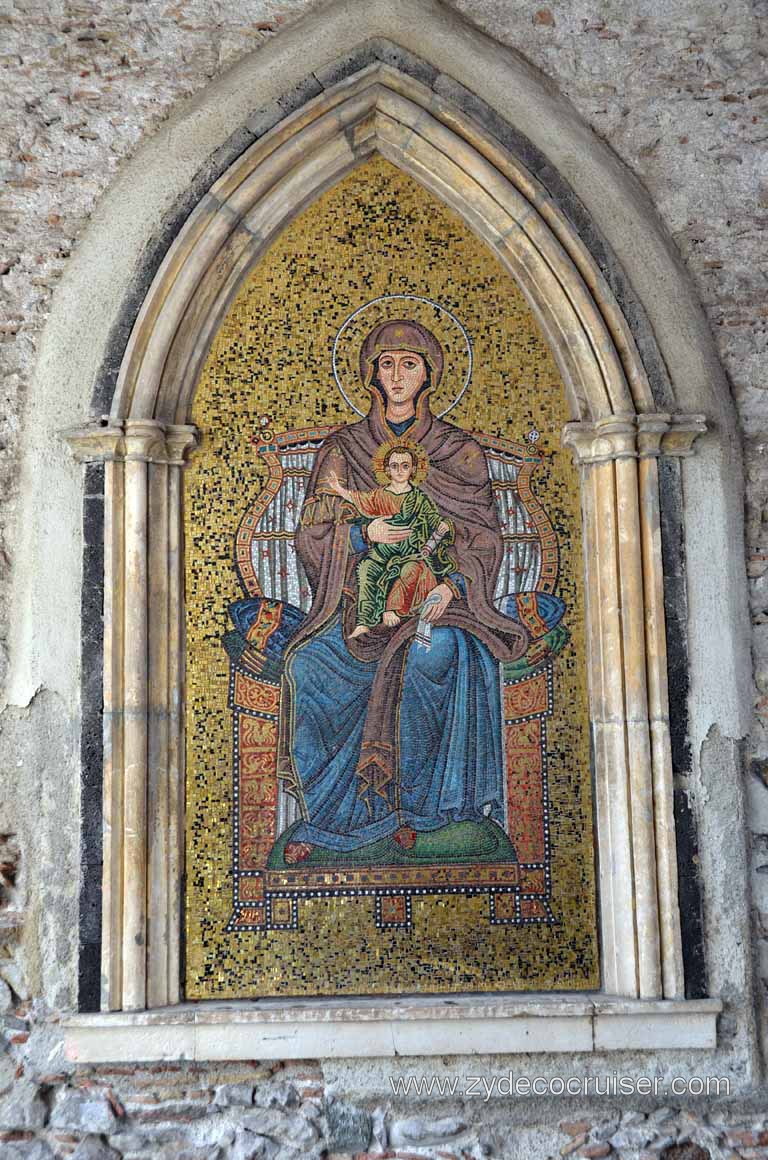 079: Carnival Magic, Messina, Taormina on Your Own Tour, Taormina, Virgin Mary Mosaic