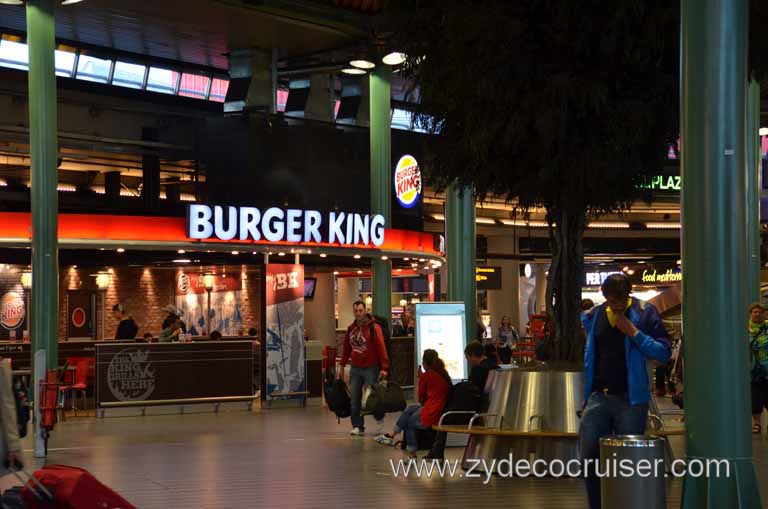 101: Carnival Magic, Amsterdam Airport, AMS,  Schiphol Airport, Burger King, 