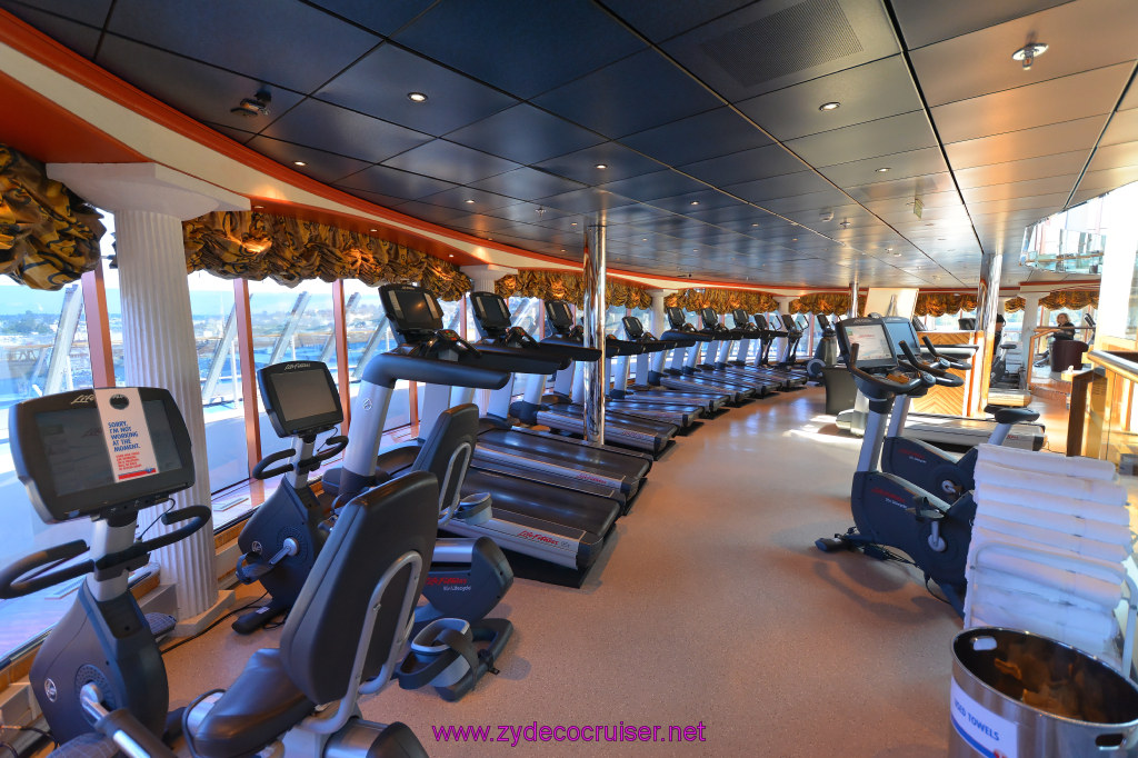 059: Carnival Miracle Alaska Cruise, Seattle, Embarkation, Gym, 