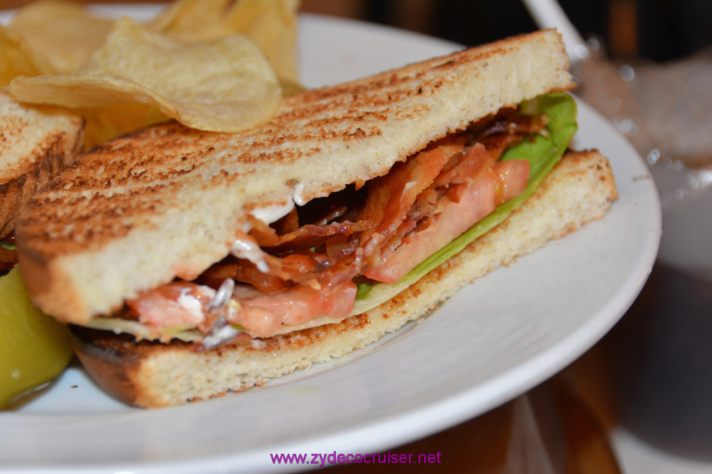639: Carnival Miracle Alaska Cruise, Juneau, Room Service, BLT, Bacon Lettuce and Tomato, 