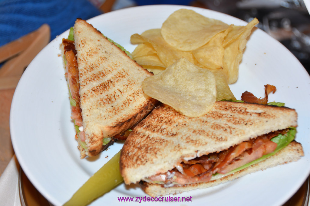 640: Carnival Miracle Alaska Cruise, Juneau, Room Service, BLT, Bacon Lettuce and Tomato, 