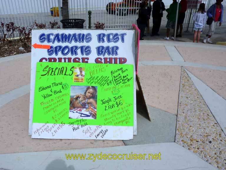 240: Carnival Sensation, Freeport, Bahamas, Seaman's Rest Sports Bar