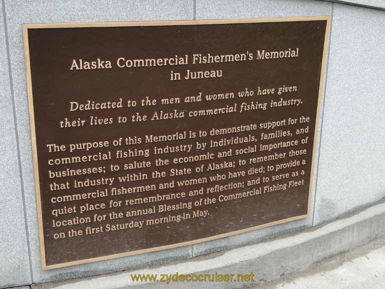 026: Carnival Spirit - Alaska Commercial Fisherman's Memorial in Juneau