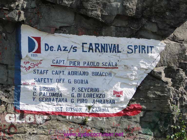 187: Carnival Spirit, Skagway, Alaska - Carnival Spirit Graffiti
