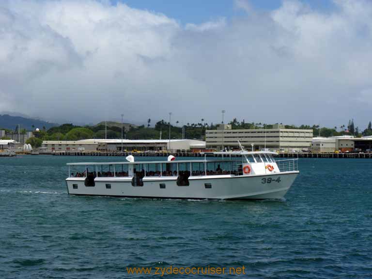 239: Carnival Spirit, Honolulu, Hawaii, Pearl Harbor VIP and Military Bases Tour, Pearl Harbor, Arizona Memorial, One of the shuttle boats