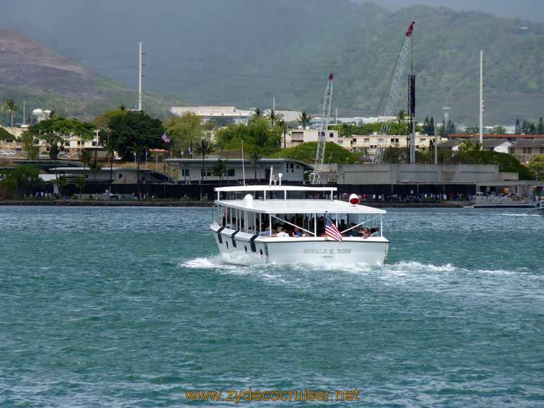 263: Carnival Spirit, Honolulu, Hawaii, Pearl Harbor VIP and Military Bases Tour, Pearl Harbor, Arizona Memorial, Shuttle Boat