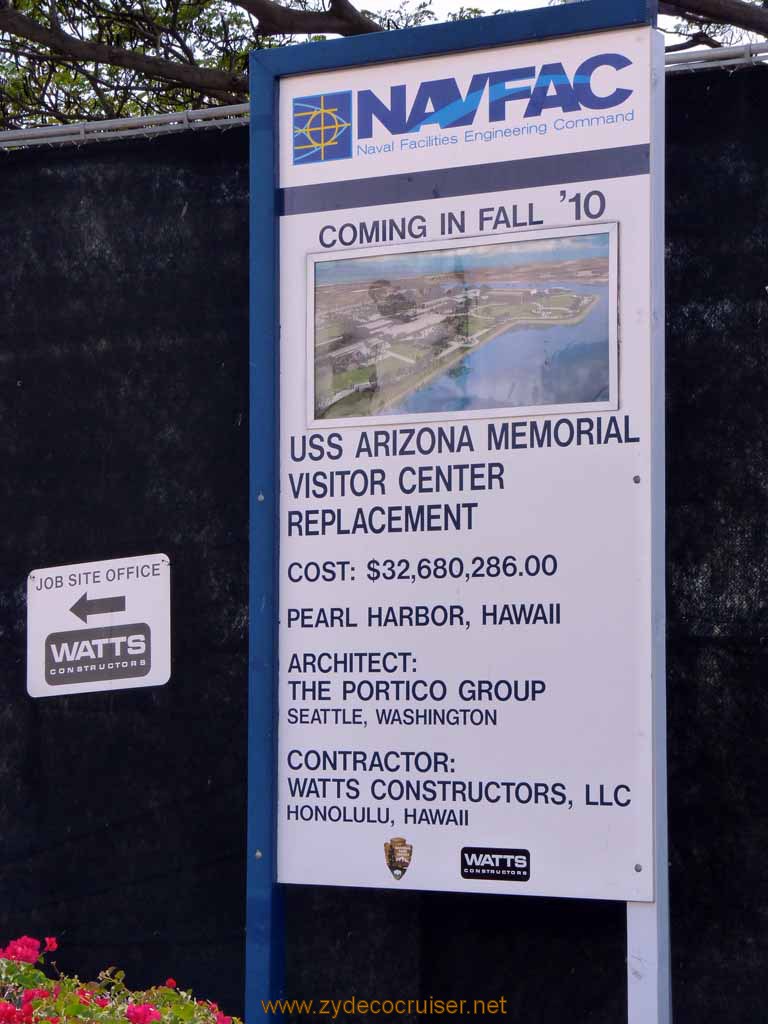 352: Carnival Spirit, Honolulu, Hawaii, Pearl Harbor VIP and Military Bases Tour, USS Arizona Memorial Visitor Center Replacement