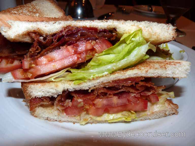 007: Carnival Spirit, Hawaii Cruise, Sea Day 5 - MDR Lunch - B-L-T sandwich - now that's a BLT!
