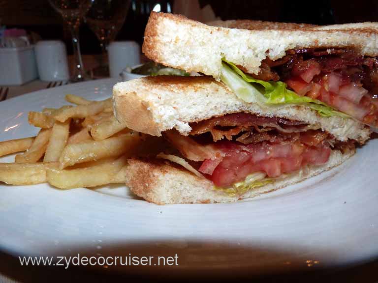 009: Carnival Spirit, Hawaii Cruise, Sea Day 5 - MDR Lunch - B-L-T sandwich - now that's a BLT!