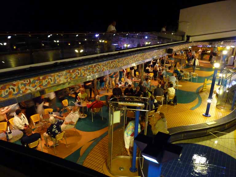 058: Carnival Spirit, Hawaii Cruise, Sea Day 5 - Dance Party Under the Stars - Conga Line