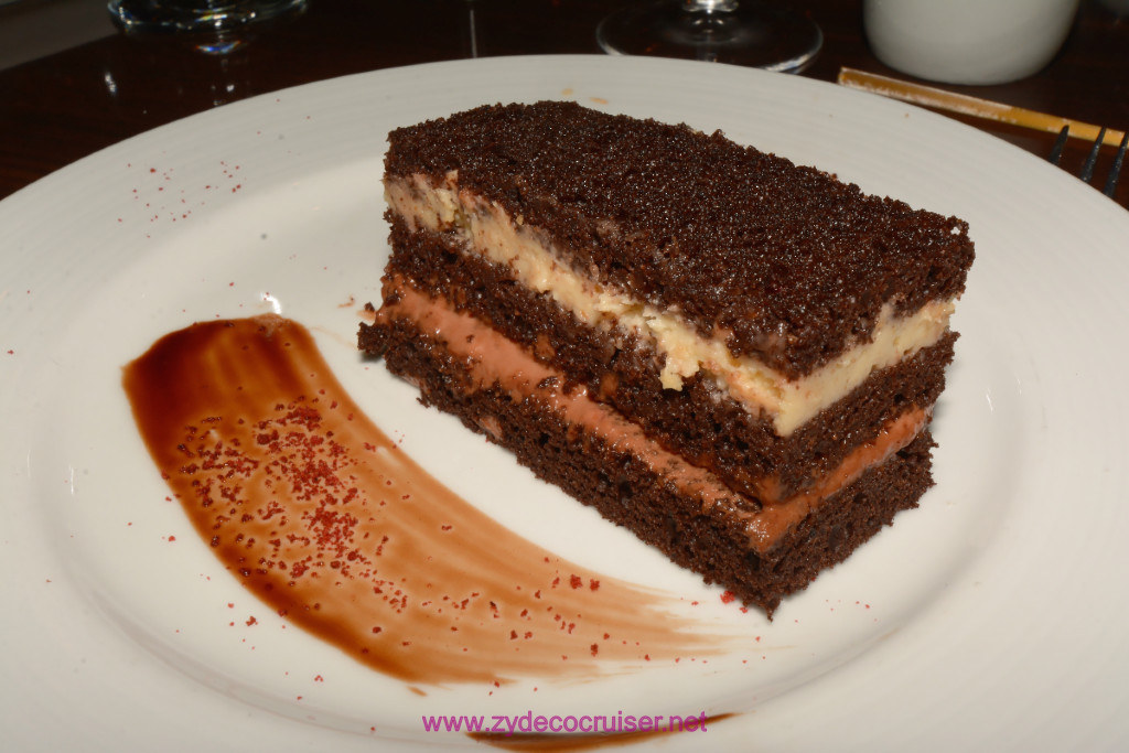 022: Carnival Splendor Panama Canal Journey Cruise, Sea Day 2, MDR Dinner, Salted Nutella S'Morescake