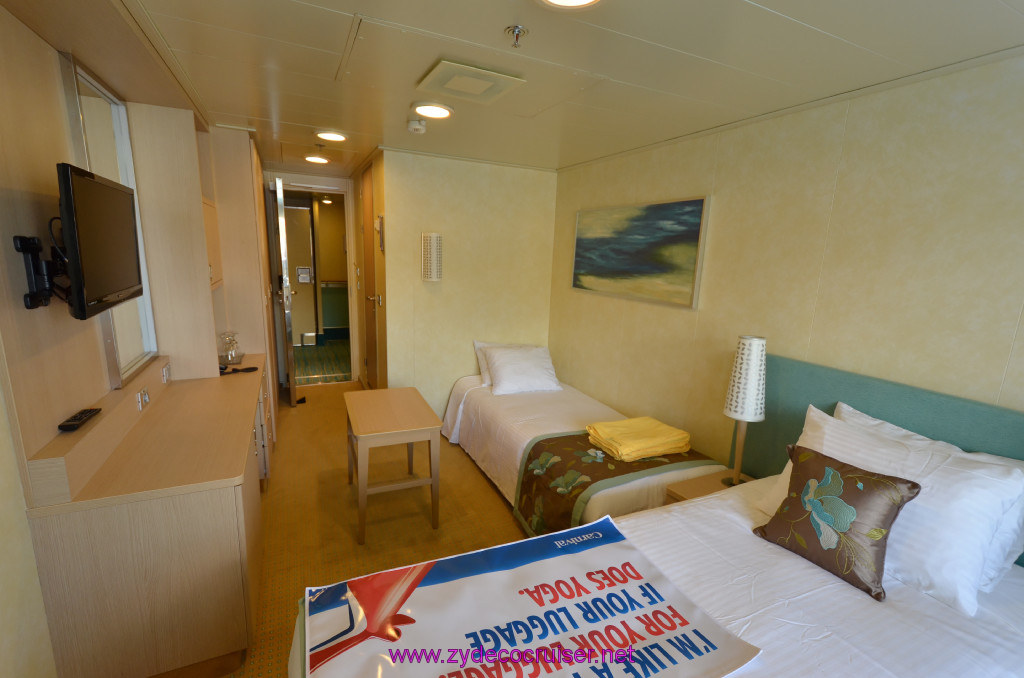 051: Carnival Sunshine Cruise, Barcelona, Embarkation, New Balcony Stateroom, 
