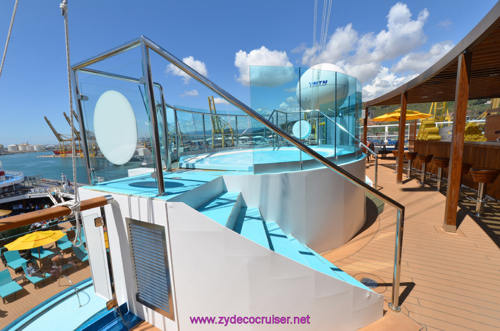 062: Carnival Sunshine Cruise, Barcelona, Embarkation, Serenity Hot Tub, 
