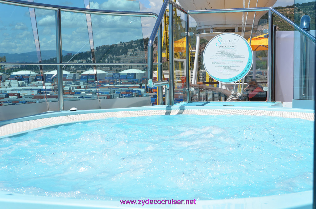 076: Carnival Sunshine Cruise, Barcelona, Embarkation, Serenity Whirlpool, 