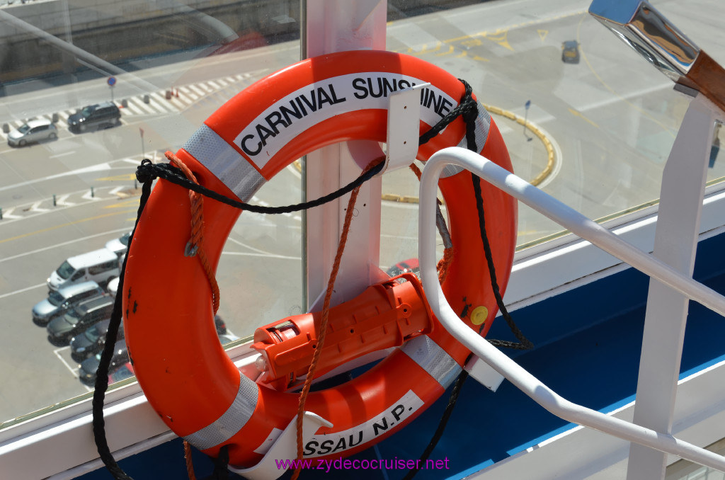 078: Carnival Sunshine Cruise, Barcelona, Embarkation, Life Ring, 