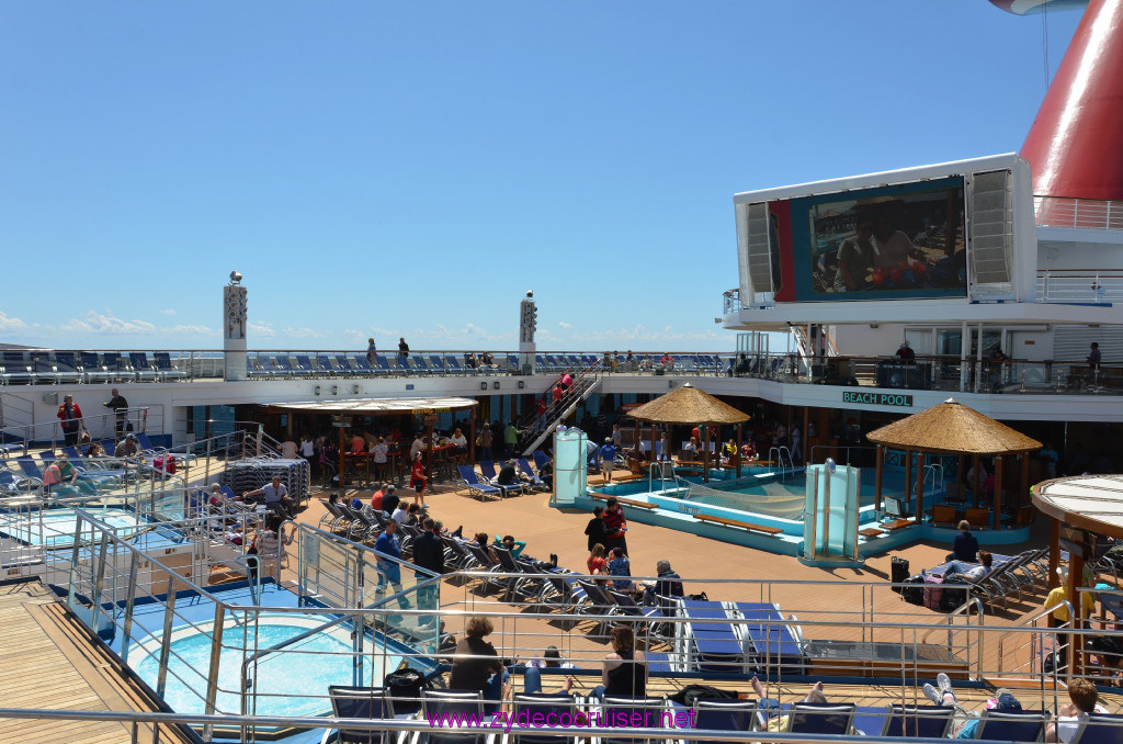 082: Carnival Sunshine Cruise, Barcelona, Embarkation, Lido Pool and Whirlpool Area, 