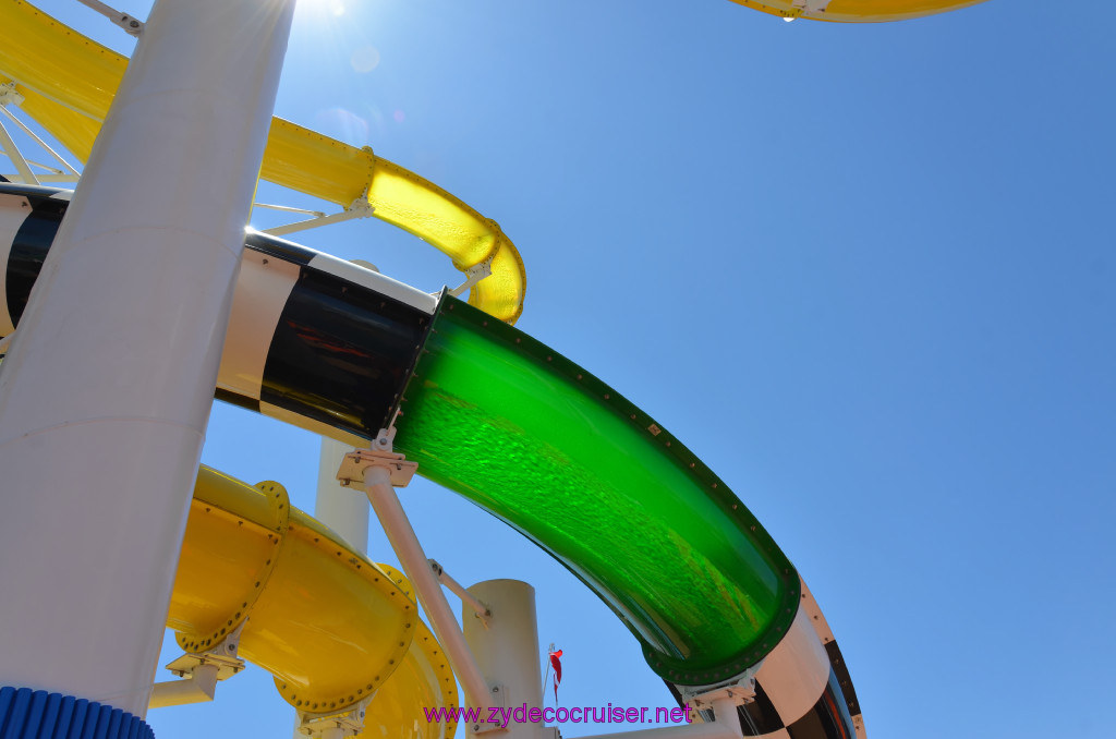 097: Carnival Sunshine Cruise, Barcelona, Embarkation, Waterslides, 
