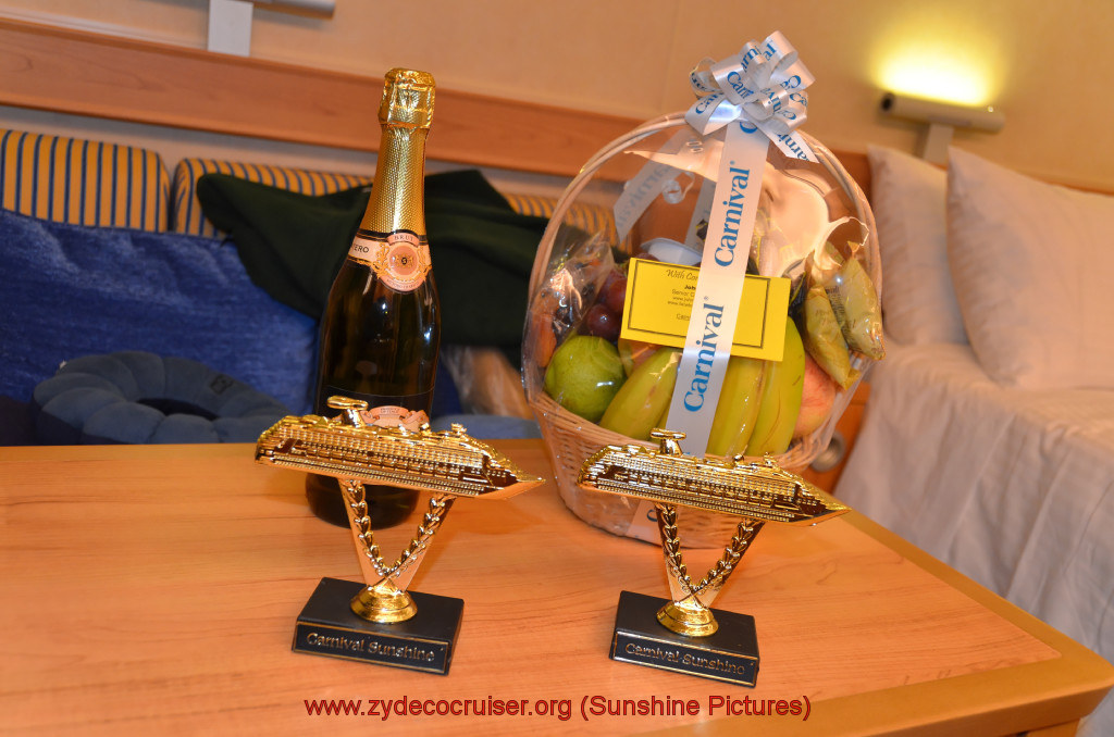 118: Carnival Sunshine Cruise, Marseilles, Champagne, Fruit Basket, Ship on a Stick x 2, 