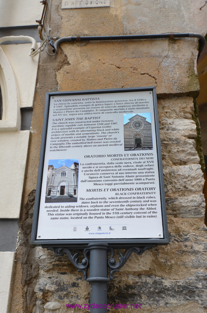280: La Spezia, Cinque Terre Tour, Monterosso, Church of San Giovanni Battista and Mortis Et Orationis Oratory, Black Confraternity, 