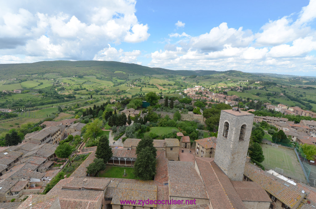 160: Carnival Sunshine Cruise, Livorno, San Gimignano, View from the top of Torre Grosso, the Bell Tower, 