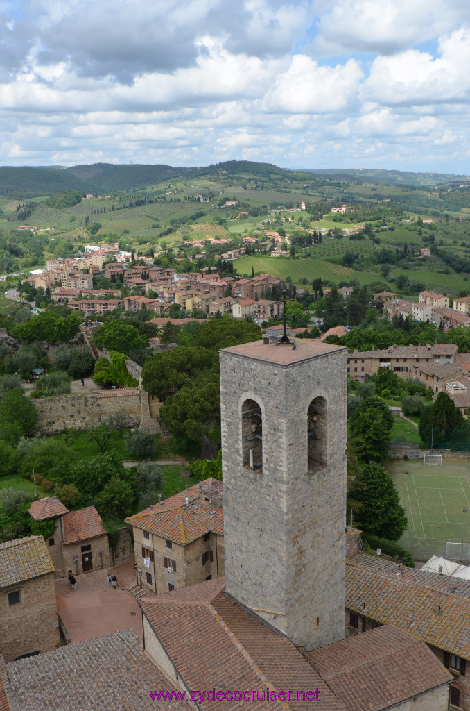 162: Carnival Sunshine Cruise, Livorno, San Gimignano, View from the top of Torre Grosso, the Bell Tower, 