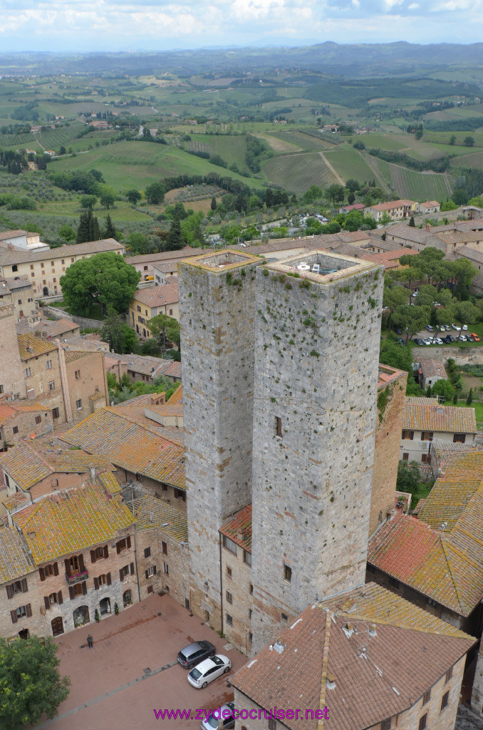 163: Carnival Sunshine Cruise, Livorno, San Gimignano, View from the top of Torre Grosso, the Bell Tower, 