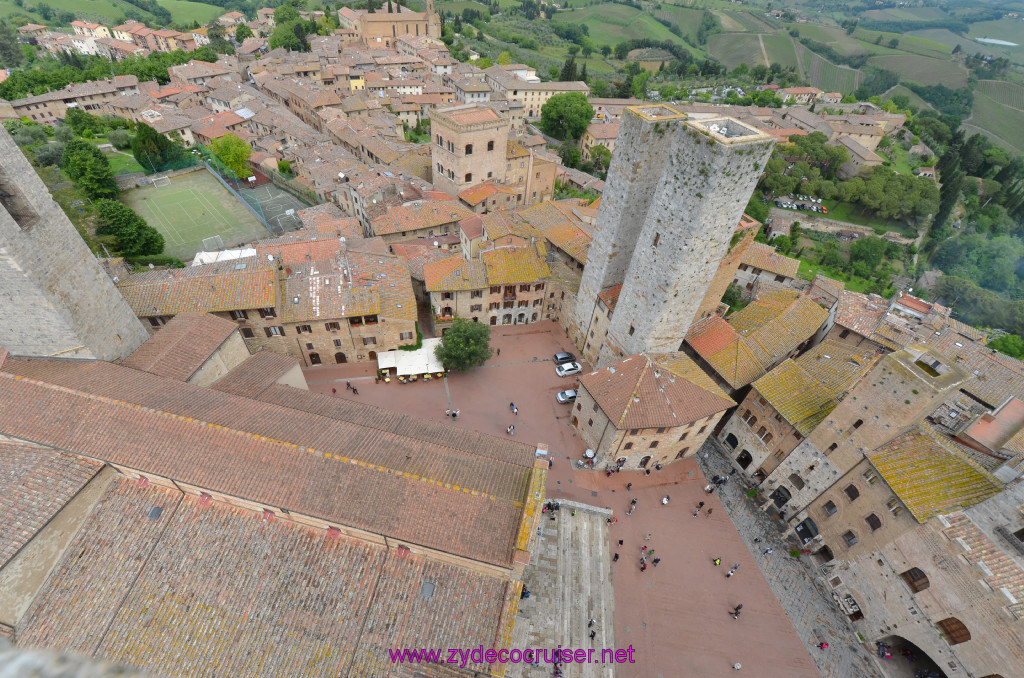 166: Carnival Sunshine Cruise, Livorno, San Gimignano, View from the top of Torre Grosso, the Bell Tower, 