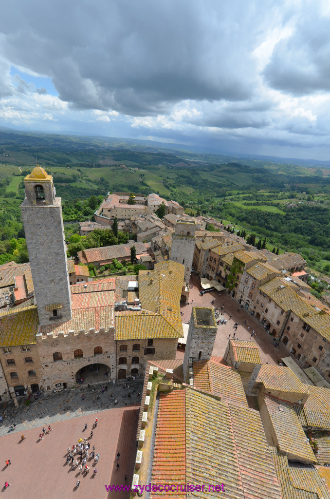 181: Carnival Sunshine Cruise, Livorno, San Gimignano, View from the top of Torre Grosso, the Bell Tower, 