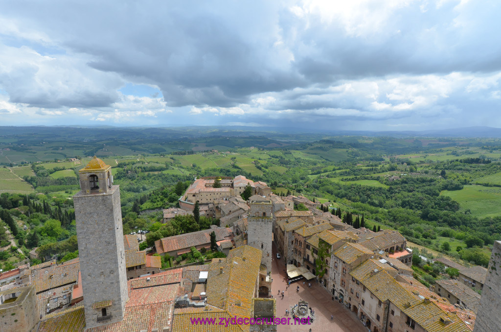 185: Carnival Sunshine Cruise, Livorno, San Gimignano, View from the top of Torre Grosso, the Bell Tower, 