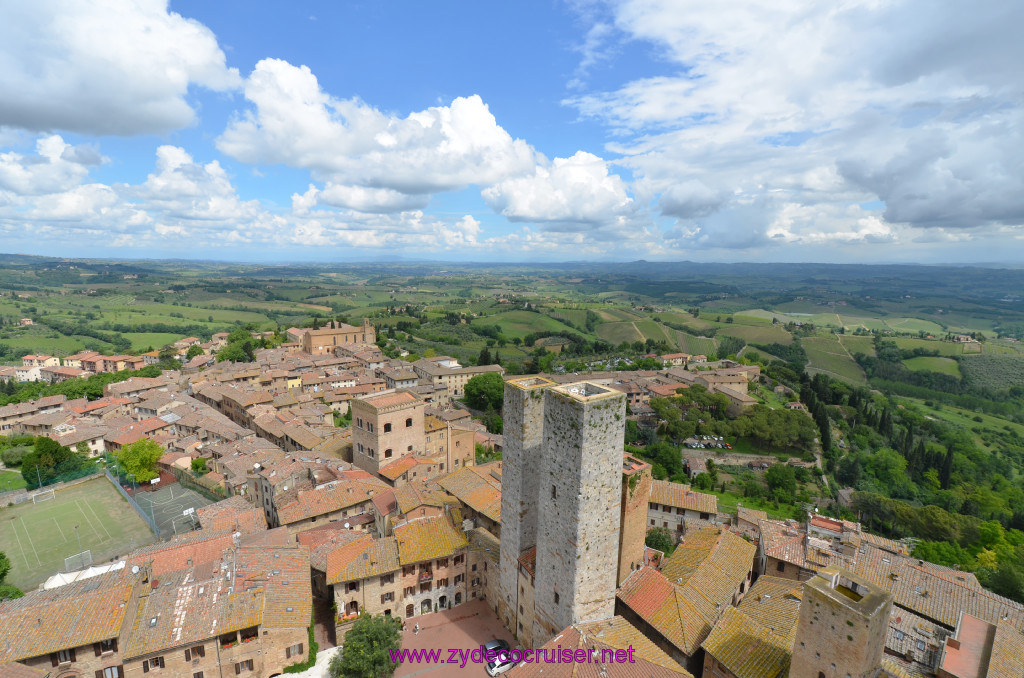 191: Carnival Sunshine Cruise, Livorno, San Gimignano, View from the top of Torre Grosso, the Bell Tower, 
