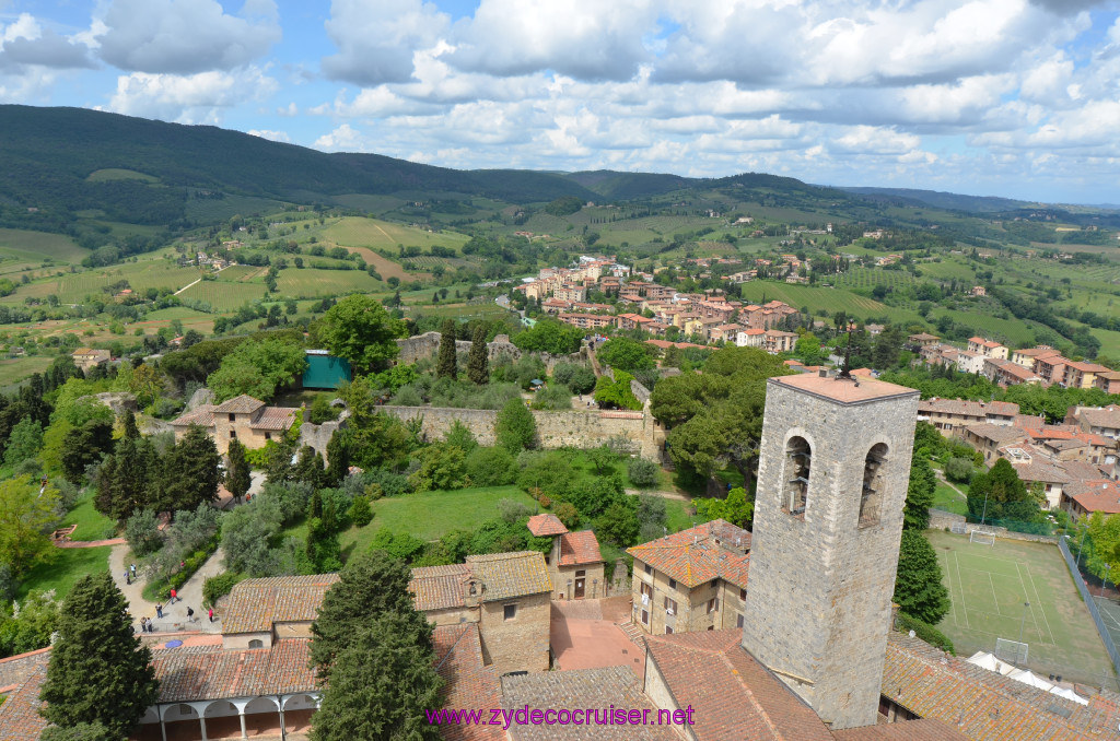 196: Carnival Sunshine Cruise, Livorno, San Gimignano, View from the top of Torre Grosso, the Bell Tower, 