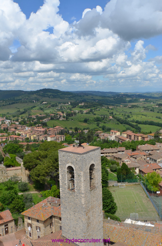 199: Carnival Sunshine Cruise, Livorno, San Gimignano, View from the top of Torre Grosso, the Bell Tower, 