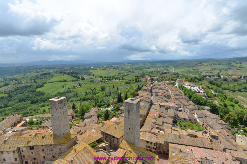 200: Carnival Sunshine Cruise, Livorno, San Gimignano, View from the top of Torre Grosso, the Bell Tower, 