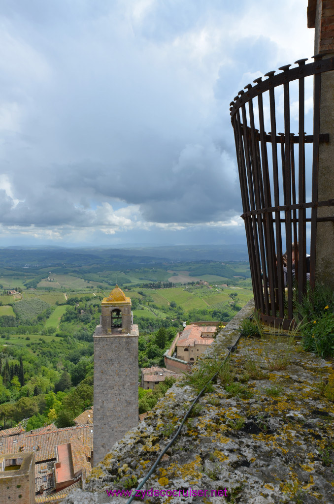 209: Carnival Sunshine Cruise, Livorno, San Gimignano, View from the top of Torre Grosso, the Bell Tower, 