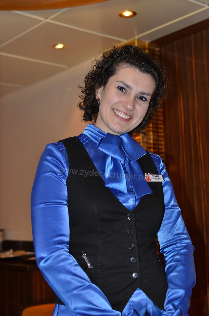 314: Carnival Sunshine Cruise, Civitavecchia, Fahrenheit 555 Steakhouse, Hostess Polina, 