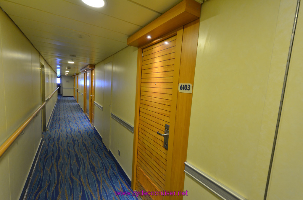 198: Carnival Sunshine Cruise, Messina, Hallway, Cabin Door 6103, 